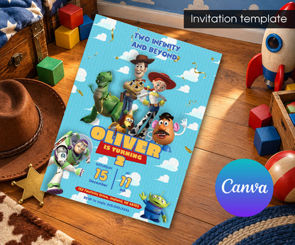 Toy Story Woody Invitation mockup