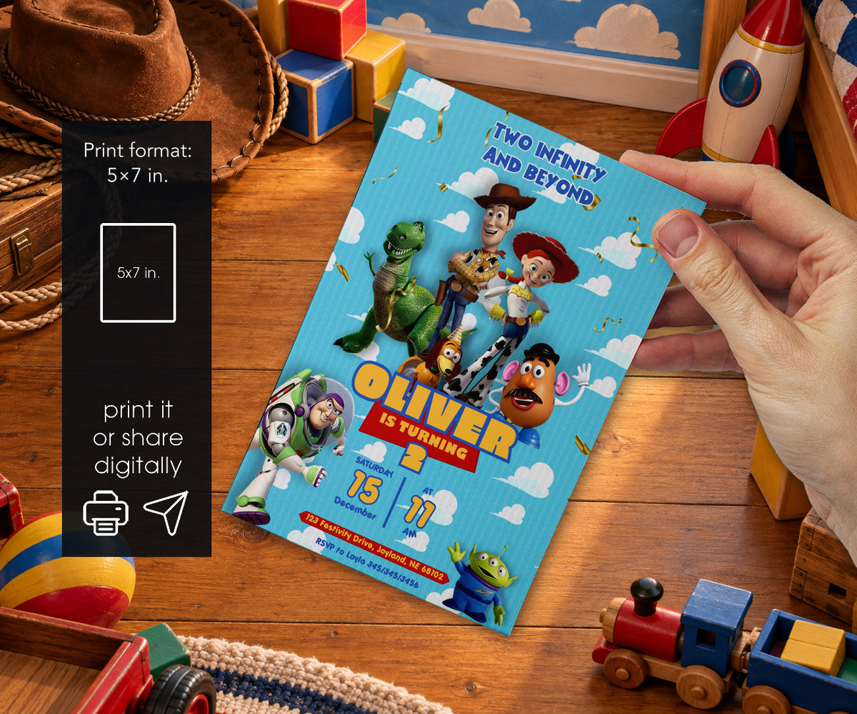 Toy Story Woody Invitation mockup