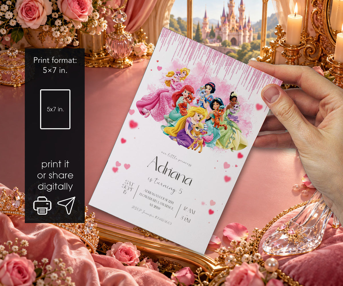 Disney Princess Invitation mockup