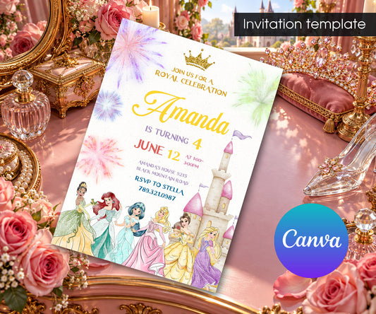Disney Princess Invitation mockup
