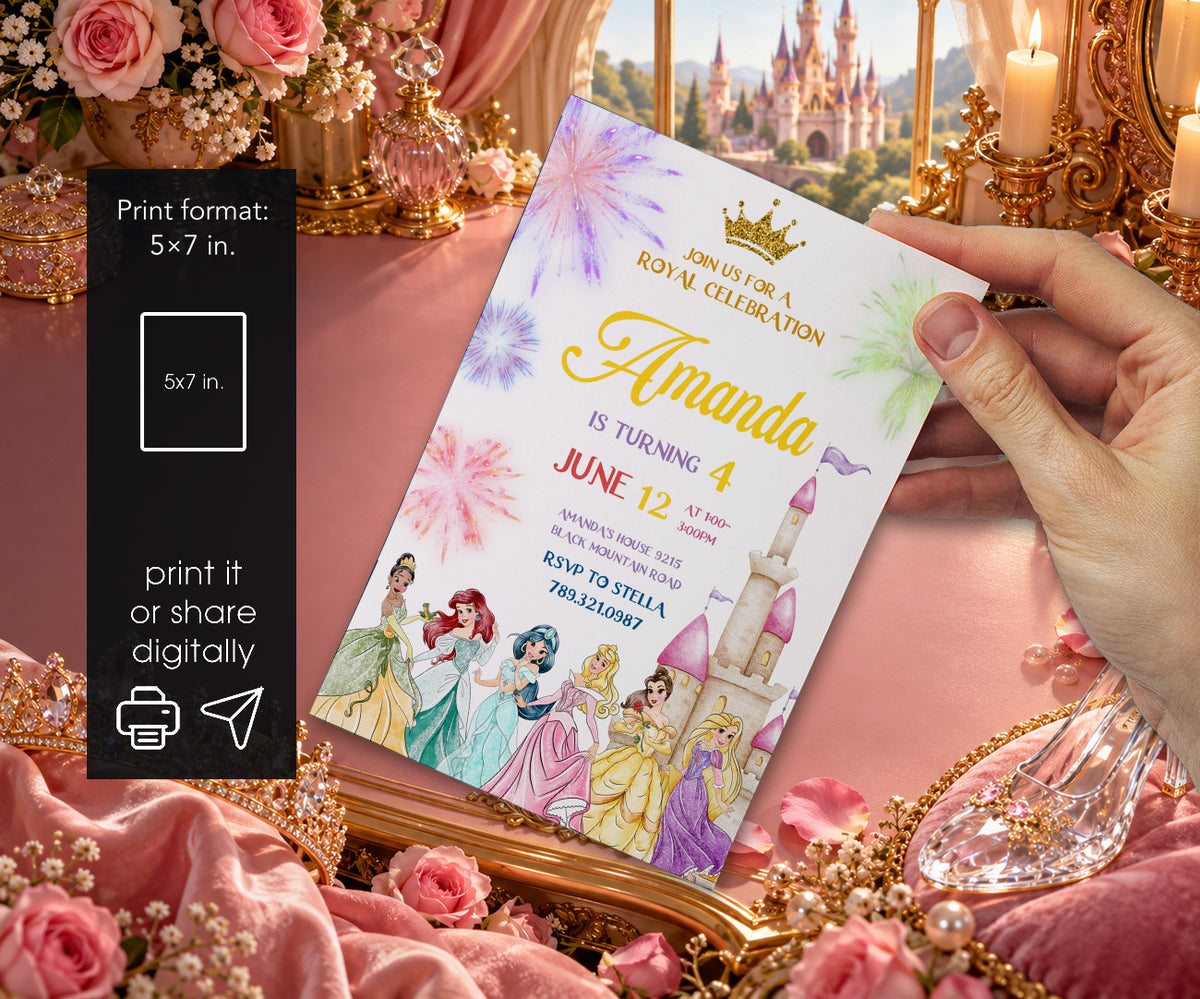 Disney Princess Invitation mockup