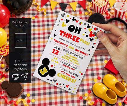 Mickey Mouse and Friends Invitation mockup