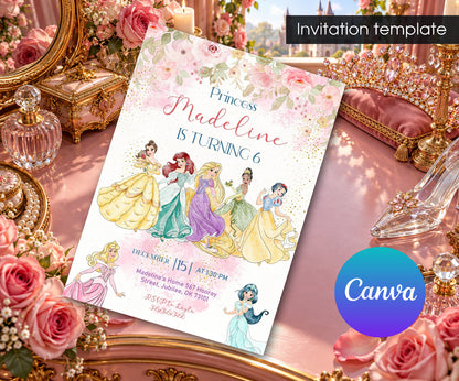 Disney Princess Invitation mockup