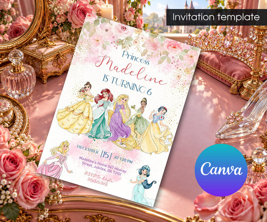 Disney Princess Invitation mockup