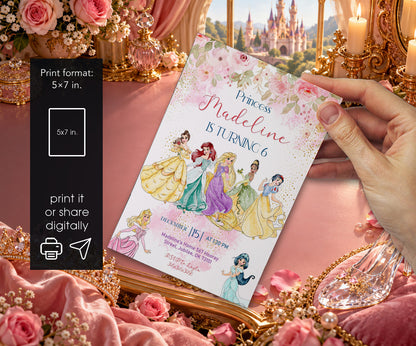 Disney Princess Invitation mockup