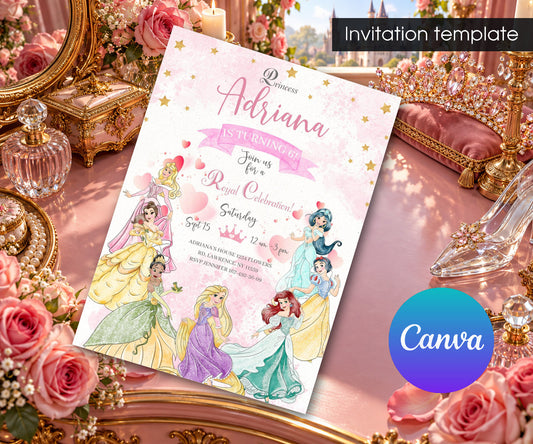 Disney Princess Invitation mockup