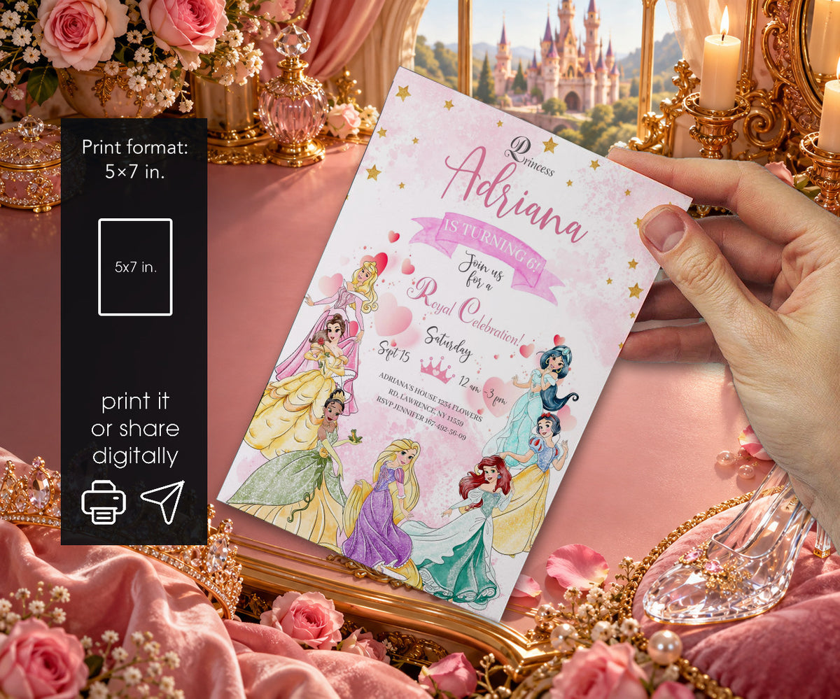 Disney Princess Invitation mockup