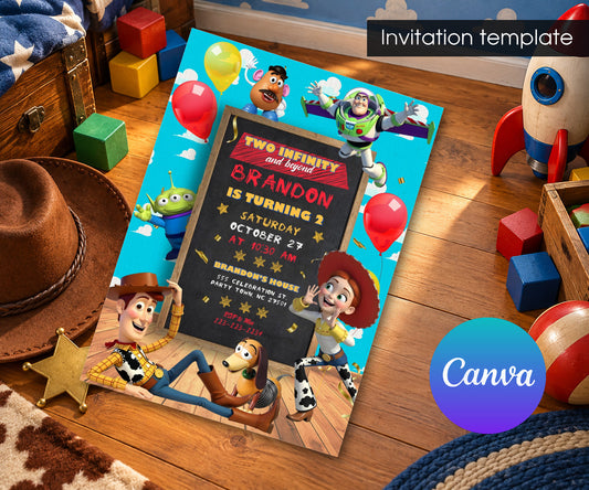 Toy Story Woody Invitation mockup