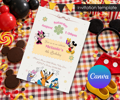 Mickey Mouse and Friends Invitation mockup