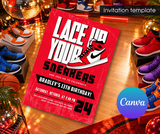 Sneaker Ball Air Jordan Nike Invitation mockup