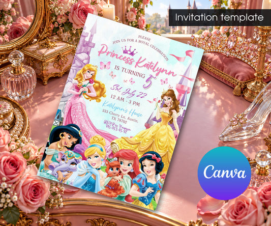 Disney Princess Invitation mockup