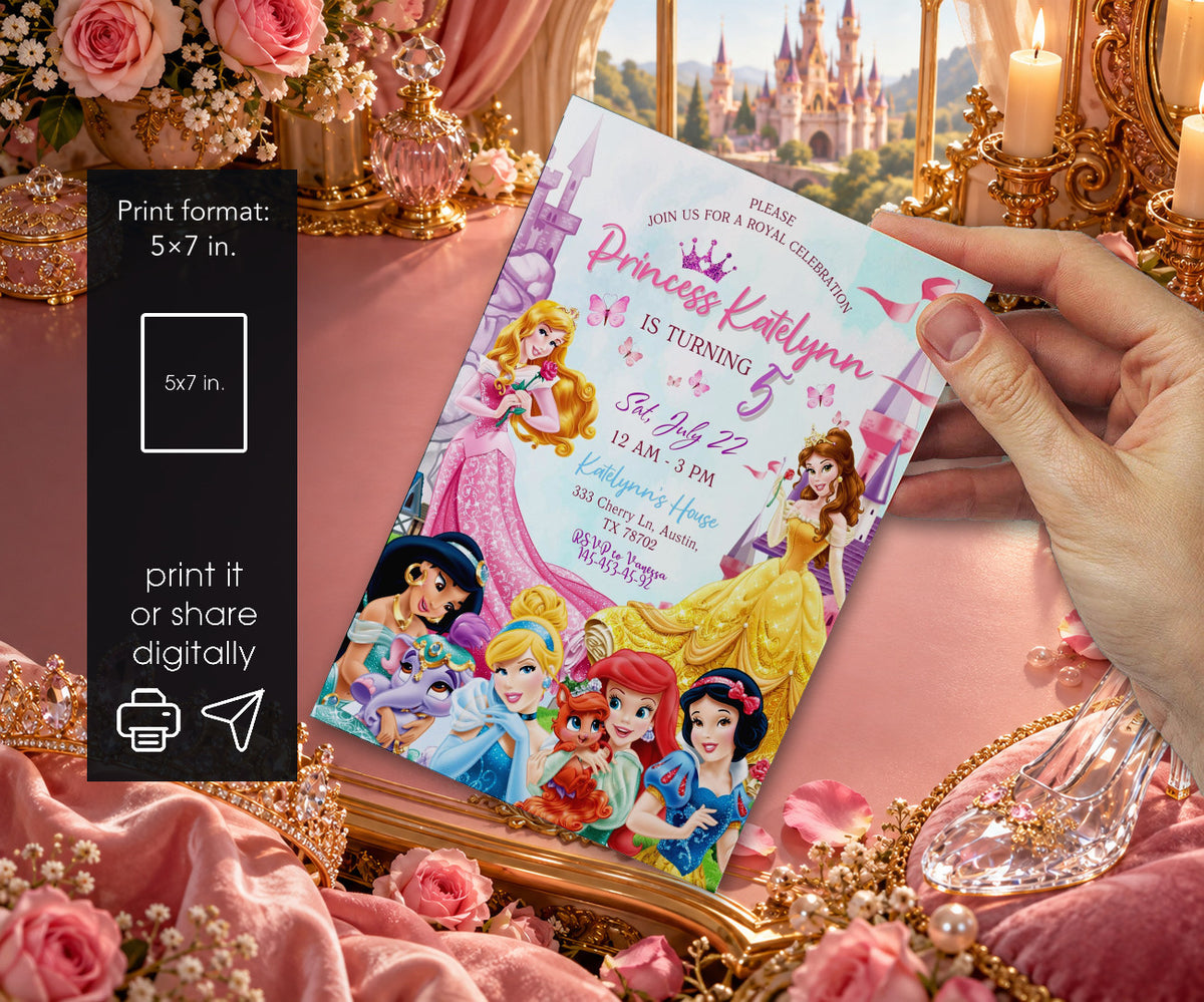 Disney Princess Invitation mockup