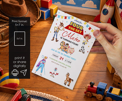 Toy Story Woody Invitation mockup