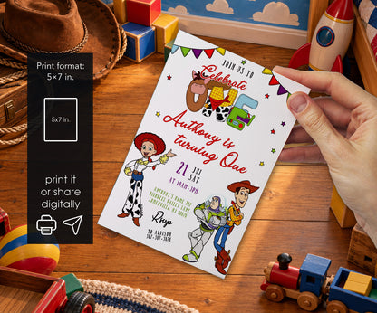 Toy Story Woody Invitation mockup