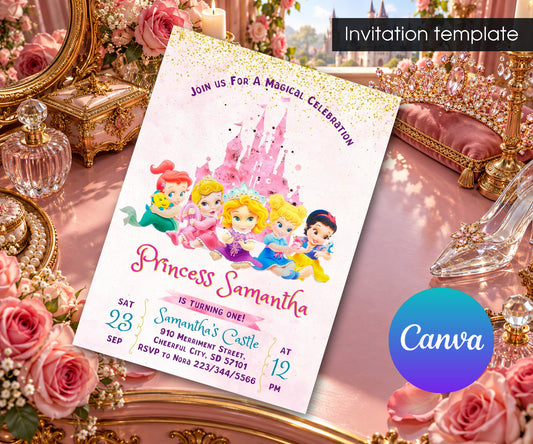 Disney Princess Invitation mockup
