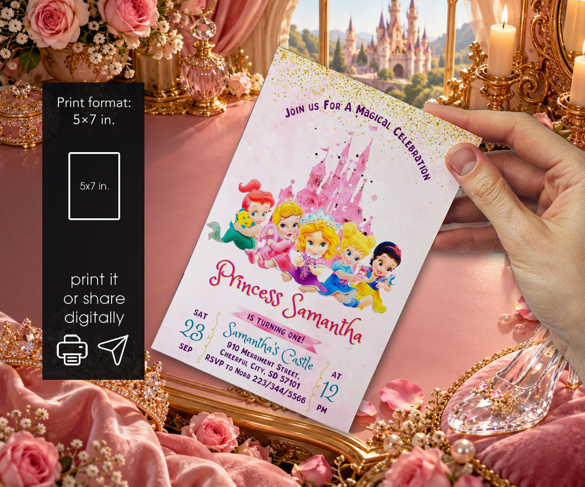 Disney Princess Invitation mockup