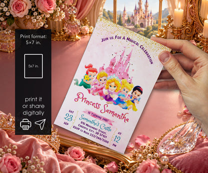 Disney Princess Invitation mockup