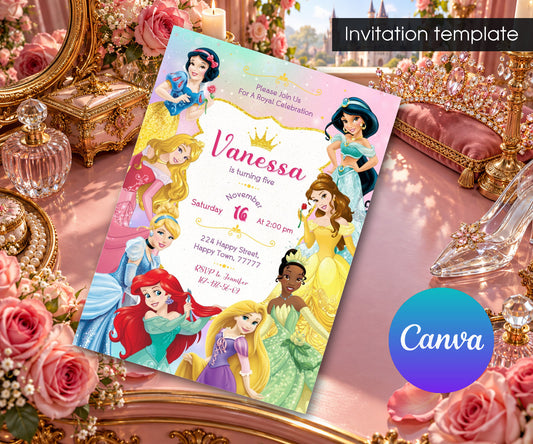 Disney Princess Invitation mockup