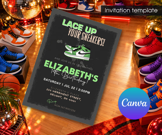 Sneaker Ball Air Jordan Nike Invitation mockup