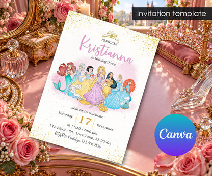Disney Princess Invitation mockup