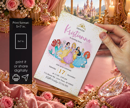 Disney Princess Invitation mockup