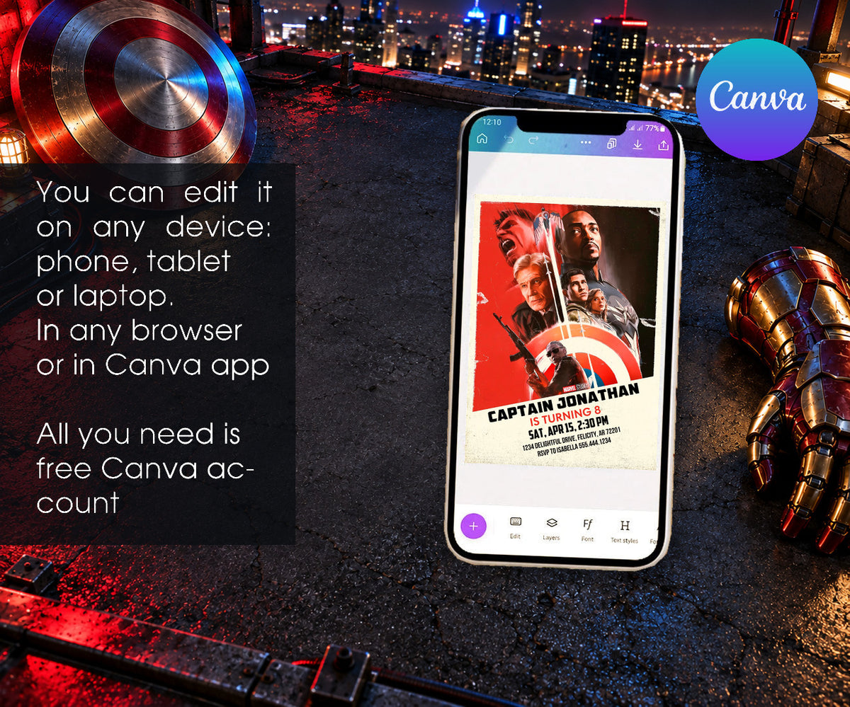 Marvel Captain America: Brave New World, Red Hulk Invitation mockup