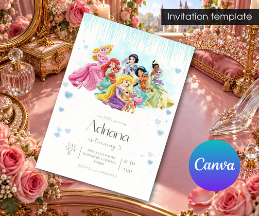 Disney Princess Invitation mockup