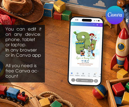 Toy Story Woody Invitation mockup