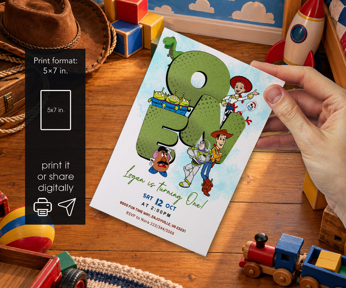 Toy Story Woody Invitation mockup