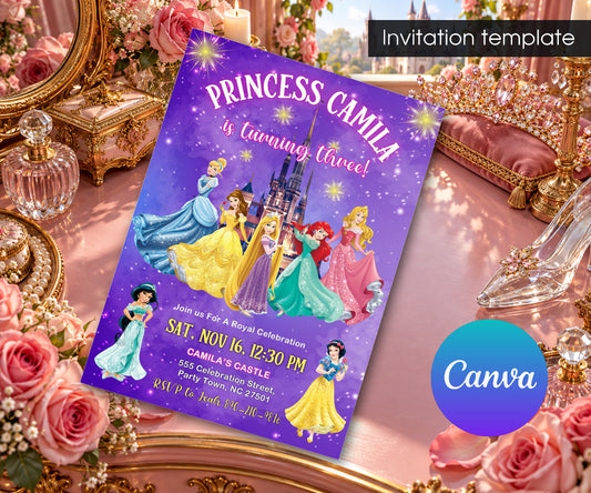 Disney Princess Invitation mockup