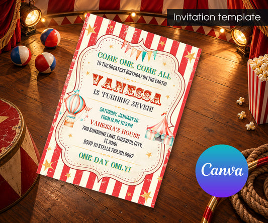 Circus Carnival Invitation mockup