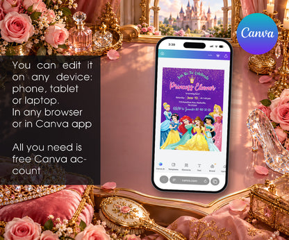 Disney Princess Invitation mockup