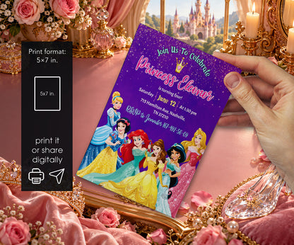 Disney Princess Invitation mockup