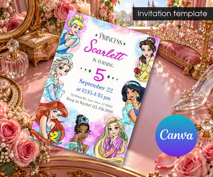 Disney Princess Invitation mockup