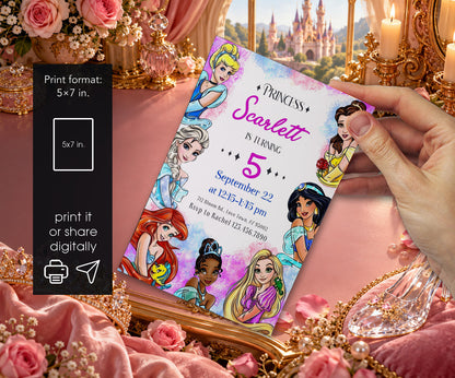 Disney Princess Invitation mockup