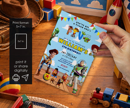 Toy Story Woody Invitation mockup