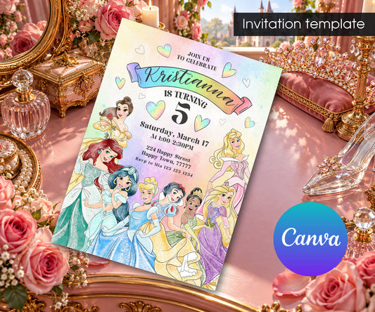 Disney Princess Invitation mockup