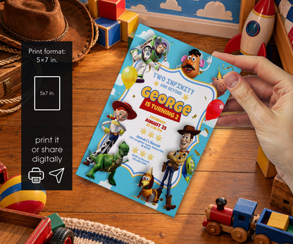 Toy Story Woody Invitation mockup