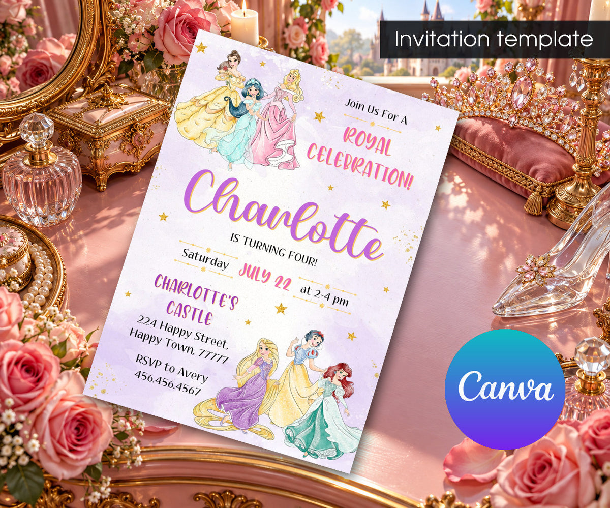 Disney Princess Invitation mockup
