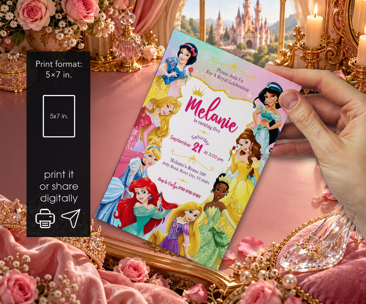 Disney Princess Invitation mockup