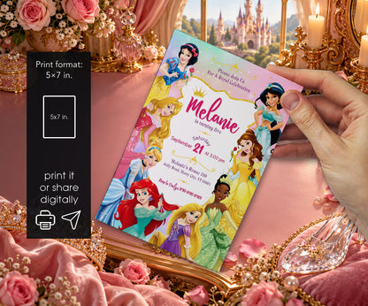 Disney Princess Invitation mockup