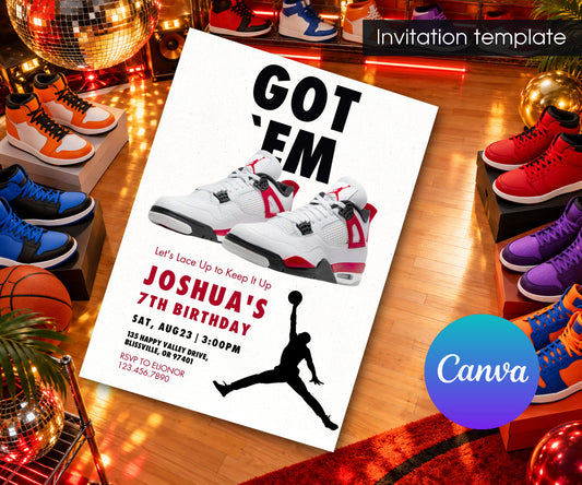 Sneaker Ball Air Jordan Nike Invitation mockup