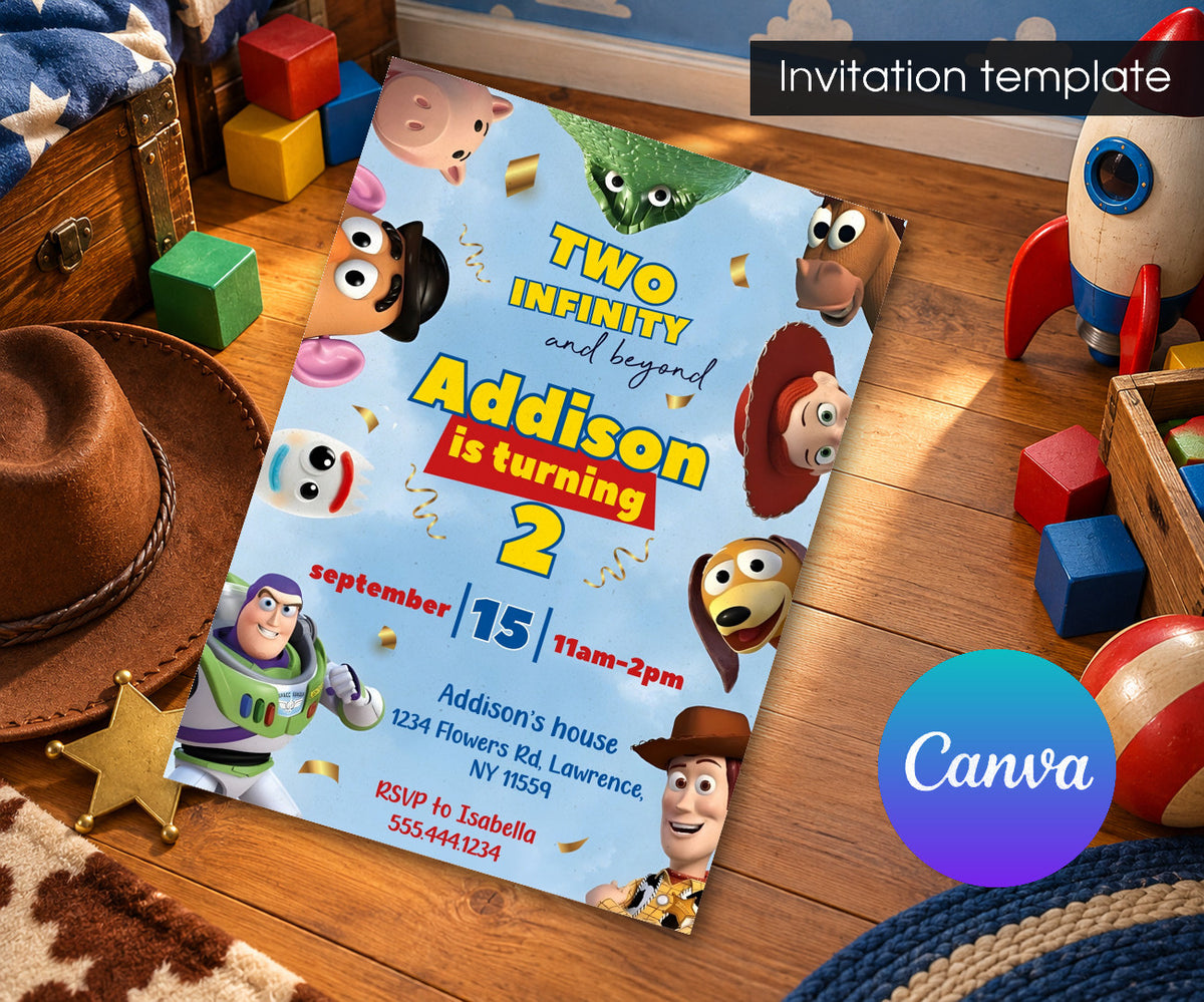 Toy Story Woody Invitation mockup