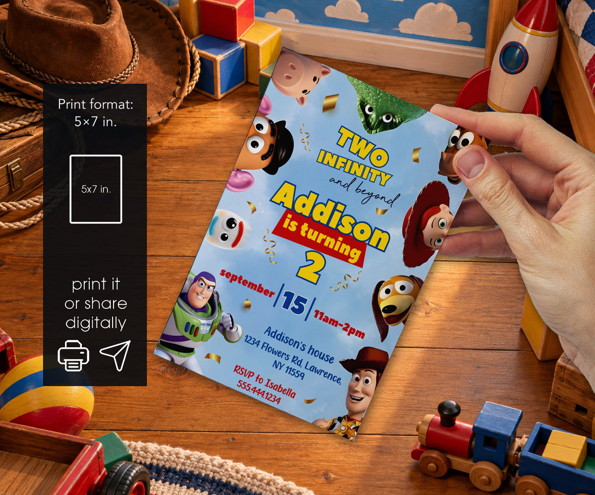 Toy Story Woody Invitation mockup