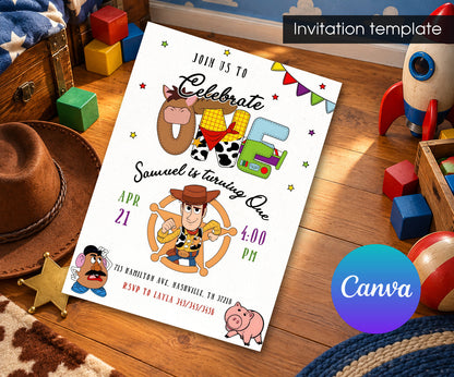 Toy Story Woody Invitation mockup