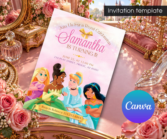 Disney Princess Invitation mockup
