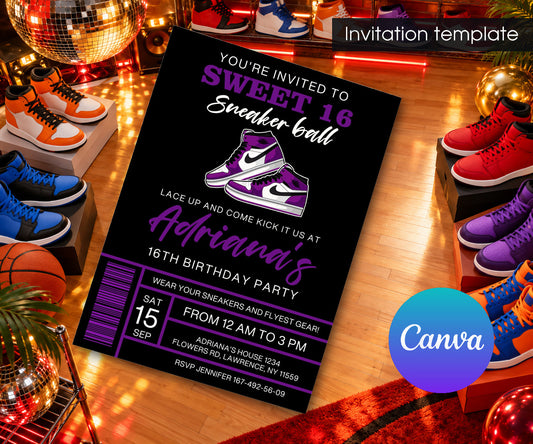 Sneaker Ball Air Jordan Nike Invitation mockup