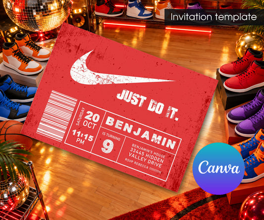 Sneaker Ball Air Jordan Nike Invitation mockup