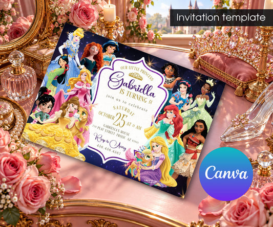 Disney Princess Invitation mockup