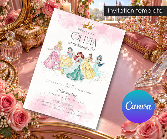Disney Princess Invitation mockup